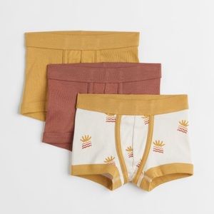 3 pack 100% organic cotton boys boxers
